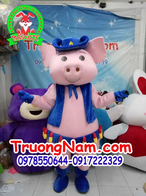 Mascot heo, cho thuê mascot heo giá rẻ, bán mascot heo giá rẻ, mascot hợi , mascot lợn, mascot trường nam, mascot đẹp , MC001
