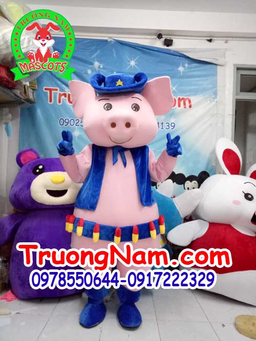 Mascot heo, cho thuê mascot heo giá rẻ, bán mascot heo giá rẻ, mascot hợi , mascot lợn, mascot trường nam, mascot đẹp , MC001