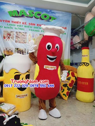 Mascot bánh mì xúc xích Sun world - MCQC070