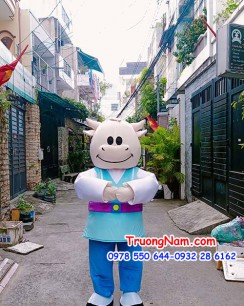 Mascot bò mặc hanbok korean - MCTB030