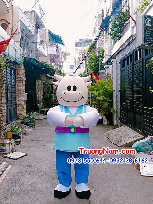 Mascot bò mặc hanbok korean - MCTB030