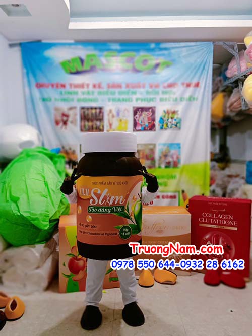 Mascot chai Viên Slim tạo dáng Việt 15v - MCQC139