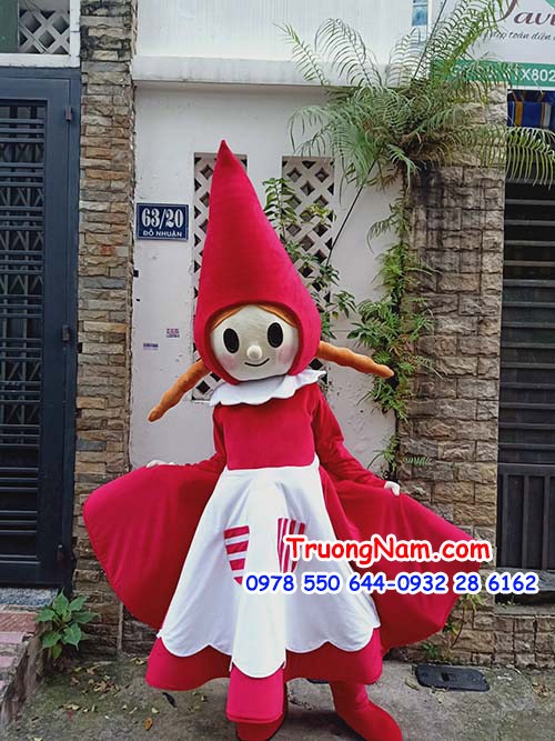 Mascot chị đóng gói nhanh xinh đẹp cute- Mascot tiếu tinh tinh Tonttu - MCN057