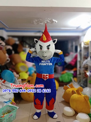 Mascot CHIẾN BINH Kì Lân Lửa IELTS FIGHTER