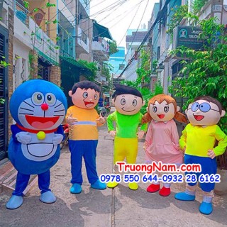 Mascot Doraemon - Mascot Nobita - Mascot Shizuka - Mascot Suneo - Mascot Jaian