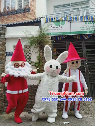 Mascot Easter bunny - Mascot thỏ phục sinh - Mascot tiếu tinh tinh Tonttu