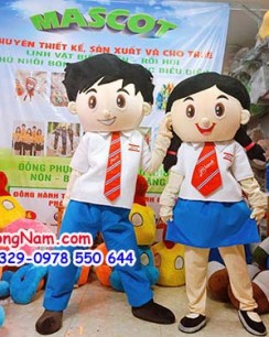 Mascot em bé học sinh mặc đồng phục - MCN011