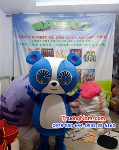 Mascot gấu sóc xanh
