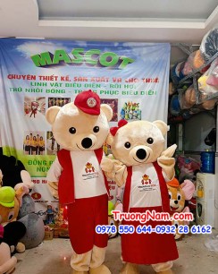 Mascot Gấu Sunshine Maple Bear  - Cặp đôi gấu học sinh Maple Bear