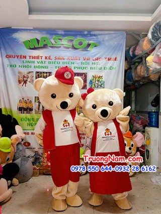 Mascot Gấu Sunshine Maple Bear  - Cặp đôi gấu học sinh Maple Bear