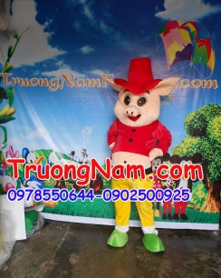 Mascot-Heo-TN032 - Ấn tượng cùng trang phục mascot heo trong ngày lễ Tết Dương lịch
