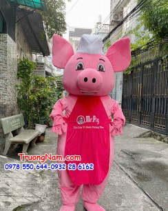 MASCOT MR PIG MÀU HỒNG ĐẦY NAM TÍNH - MCH023